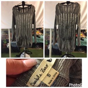 Pink Ice knit spider web sweater