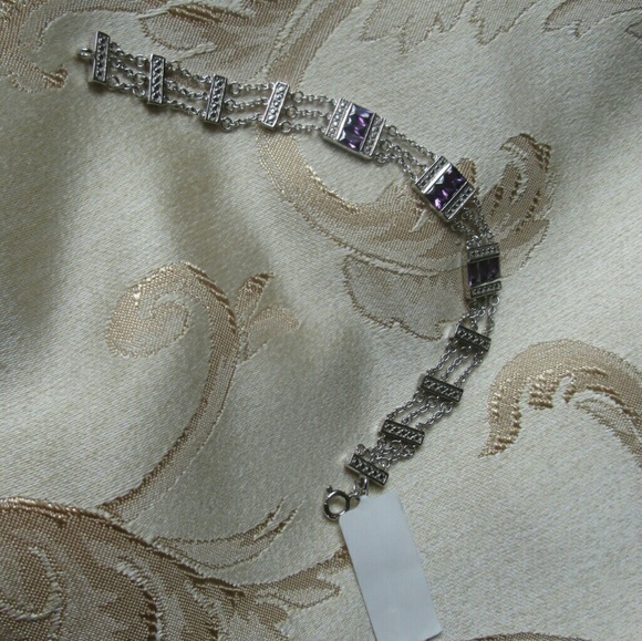 Sterling silver cubic zirconia bracelet - Picture 3 of 3