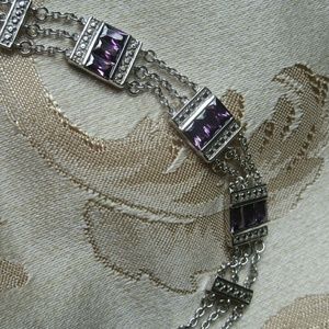 Sterling silver cubic zirconia bracelet