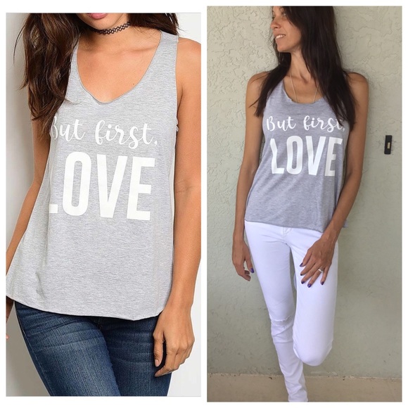 But First Love Tank Large - Picture 2 of 4