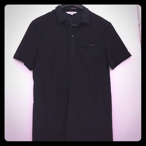 Men's Large CK body fit short sleeve button down