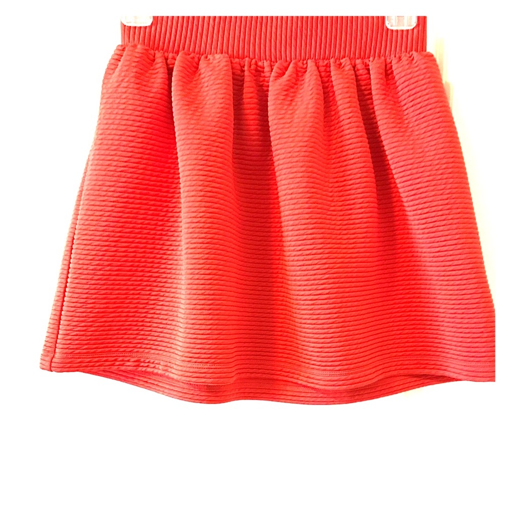 Orange, high waist pixie skirt