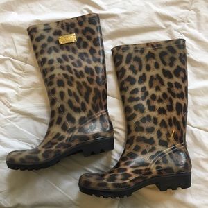 Guess cheetah print rain boots