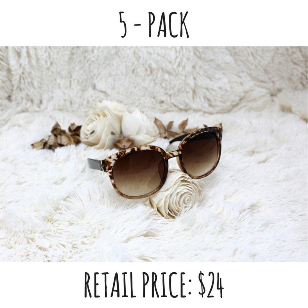 📦 5-PACK MARBLE-PRINT TORTOISE SHELLS