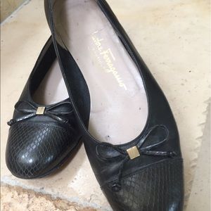 Salvatore Ferragamo flats.