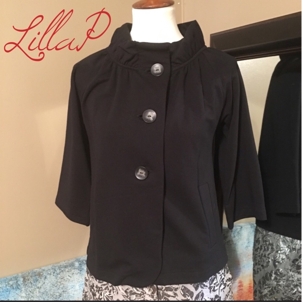 Lilla P Ruffled Collar Jacket EUC