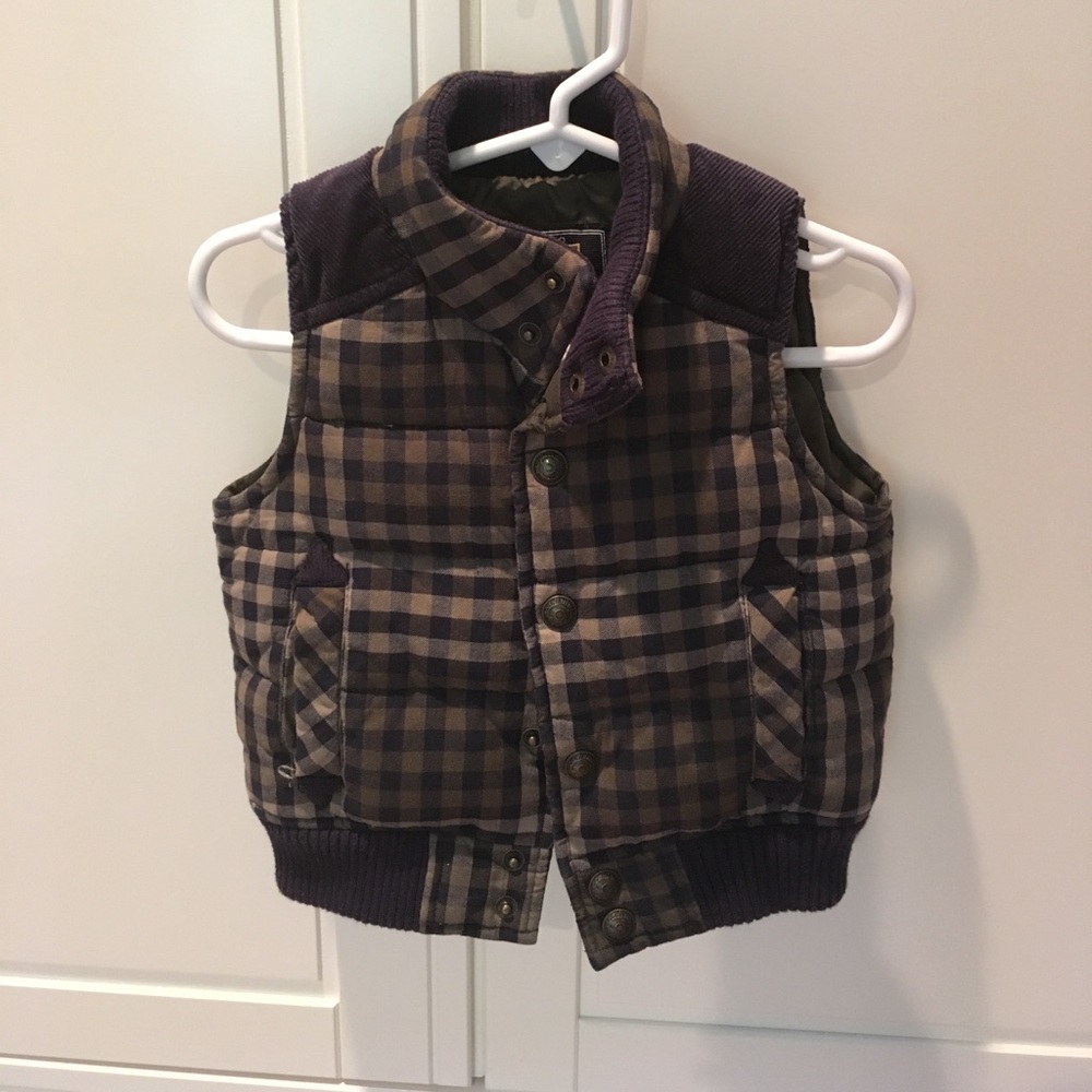 Jacadi quilted toddler boy gilet with cord detail