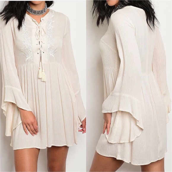 Small Lace Up Ruche Dress - Picture 1 of 2