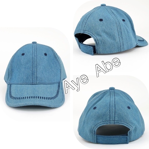 Stitch baseball cap denim jean light blue - Picture 2 of 5