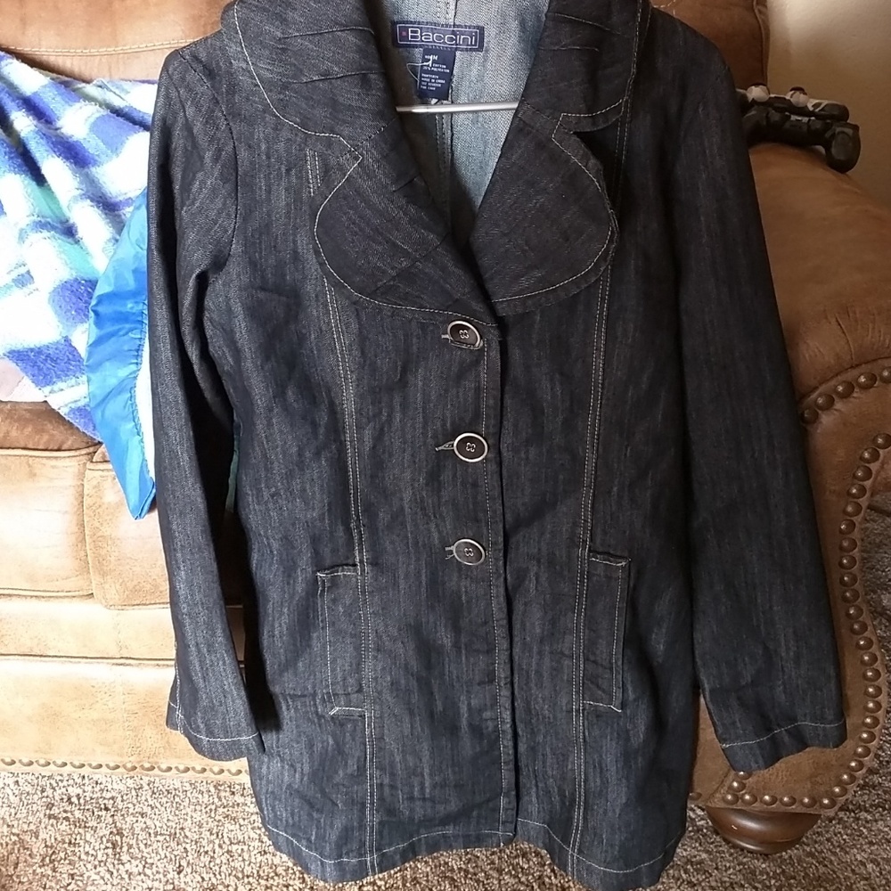 Long dress denim jacket