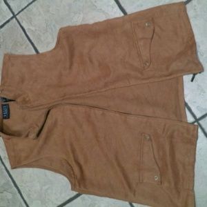 Crazy horse Liz Claiborne suede vest Size L
