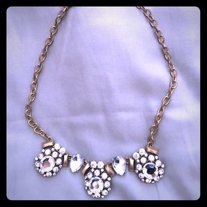Jcrew clear stone chunky necklace