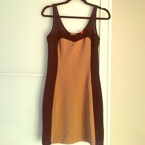 Black and Tan fitted dress