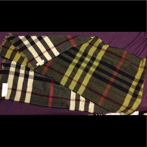 Burberry Green Gage Nova Check Reversible Scarf
