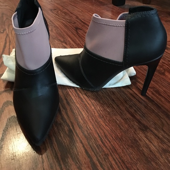 Tibi heeled ankle booties black and blush pink - Picture 3 of 6