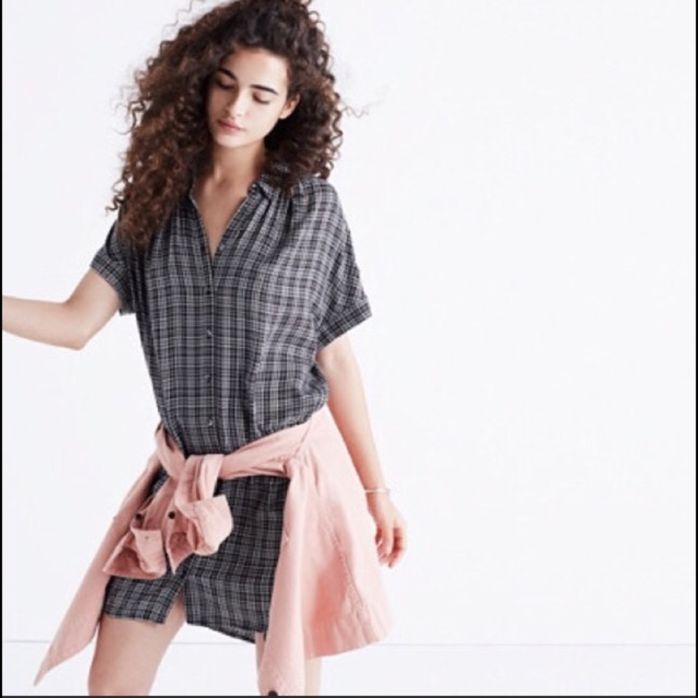 Madewell Central Shirtdress in Thompson Plaid