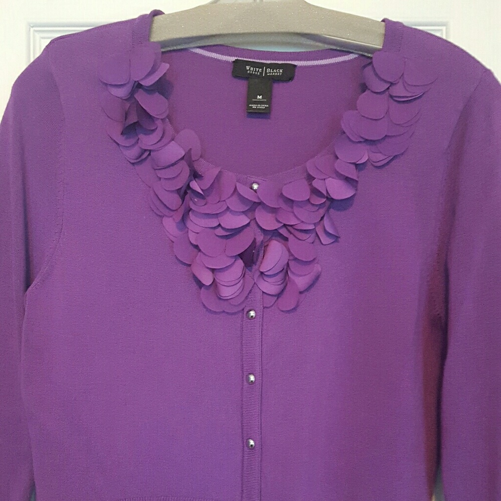 Purple cardigan