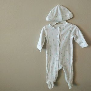 🌈SALE NWOT Carter's Onesie Sleeper with Hat