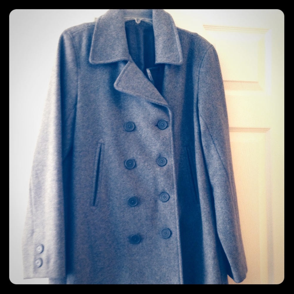 Grey pea coat