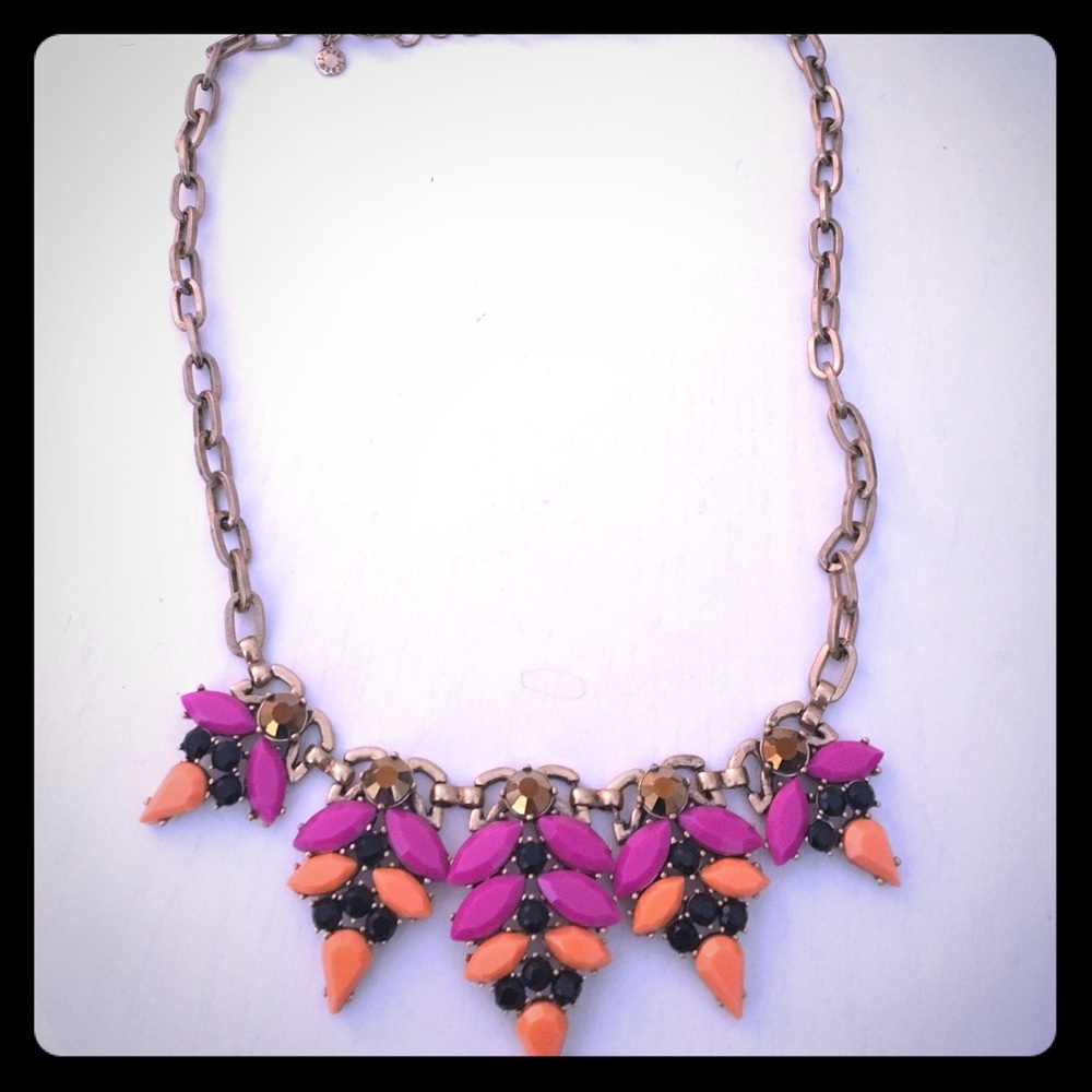 Jcrew pink and orange necklace