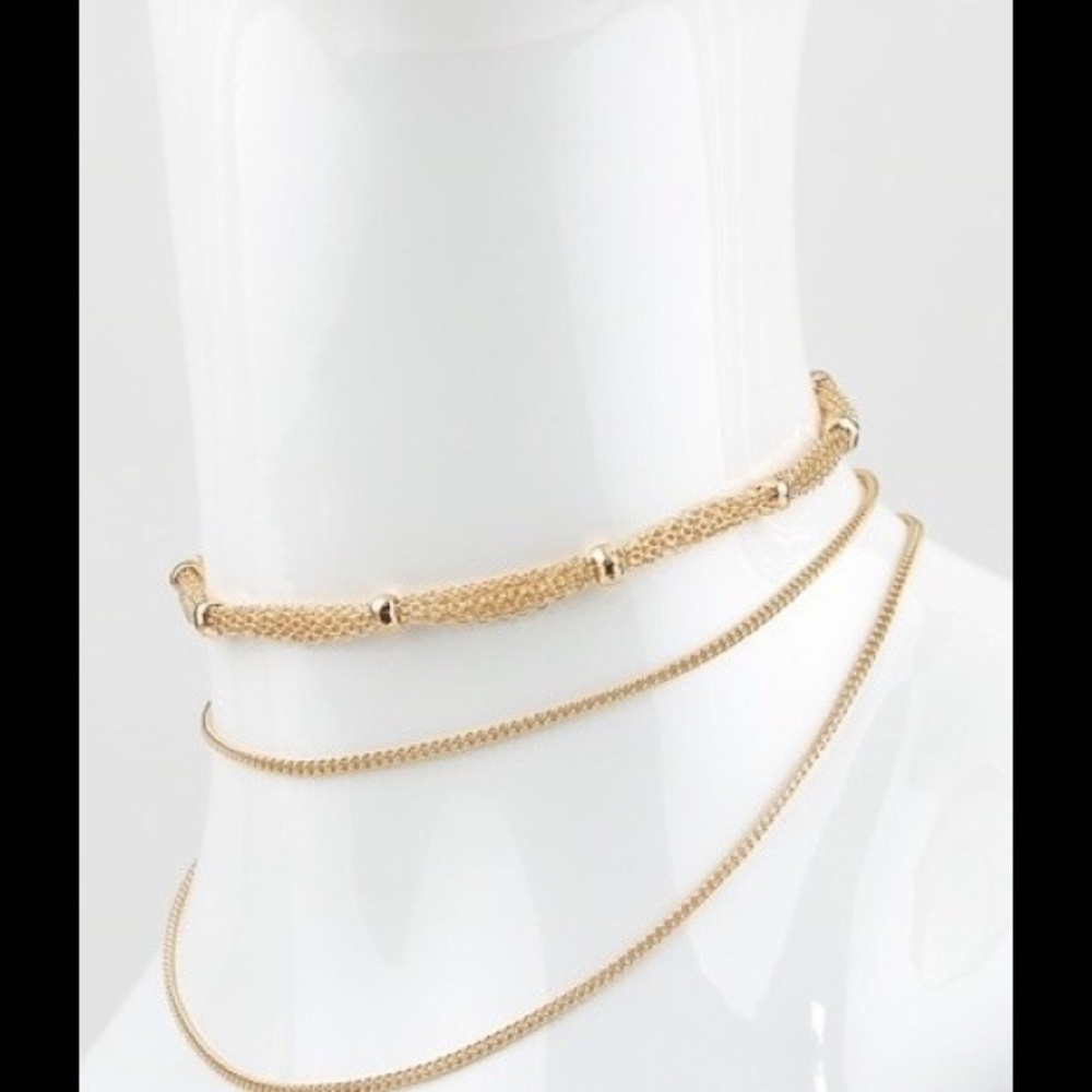 New multi layer choker chain necklace trendy sold - Picture 4 of 4