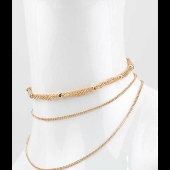 New multi layer choker chain necklace trendy sold - Picture 4 of 4