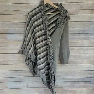 Anthropologie One Arm Pattern Lagenlook Sweater