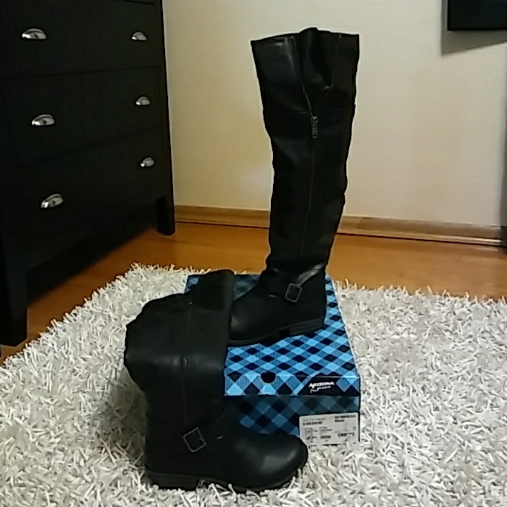 Black knee high boots