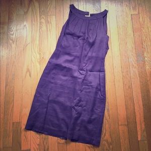 Purple Linen Ann Taylor Sleeveless Dress, Size 4