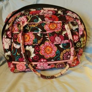 Vera Bradley bowler bag in Mod Floral Pink pattern