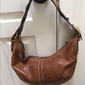 Leather Coach shoulder bag.