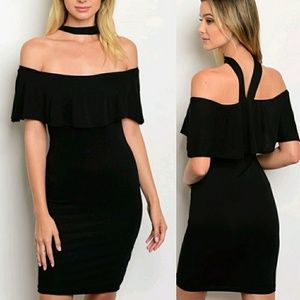 Off Shoulder Choker Dress