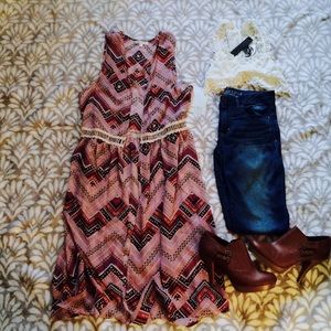 NWT Long & Printed Kimono Style Vest 💗💛