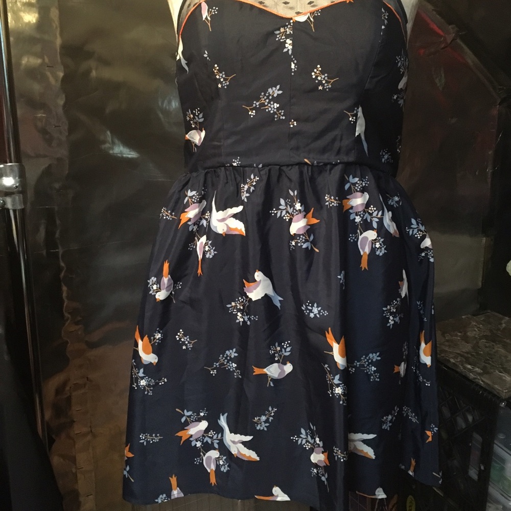 Xhilaration Bird Dress - L