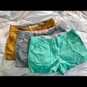 Lot of 3 J Crew Chino Shorts