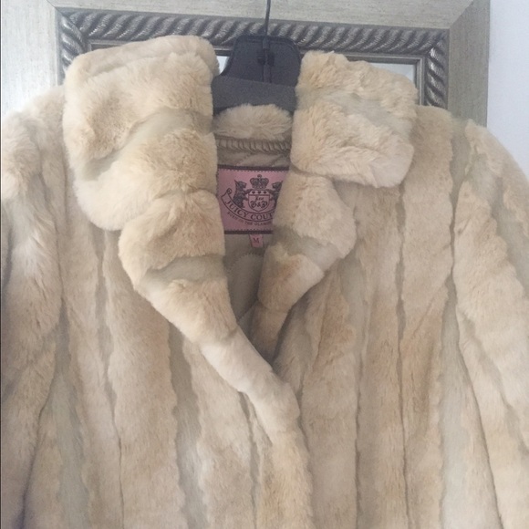 RARE* Blonde faux fur Juicy Couture coat jacket - Picture 6 of 7