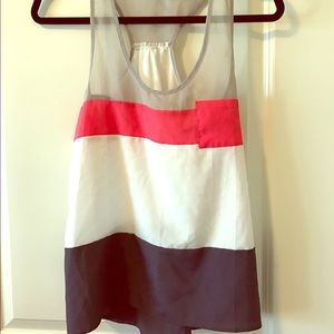 Color block tank top.