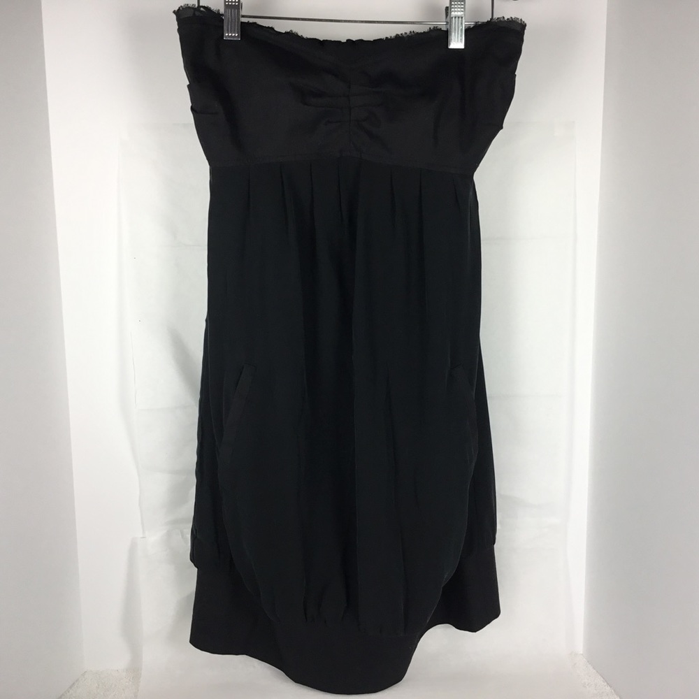 YaYa Black Strapless Dress Size M Banded Bottom