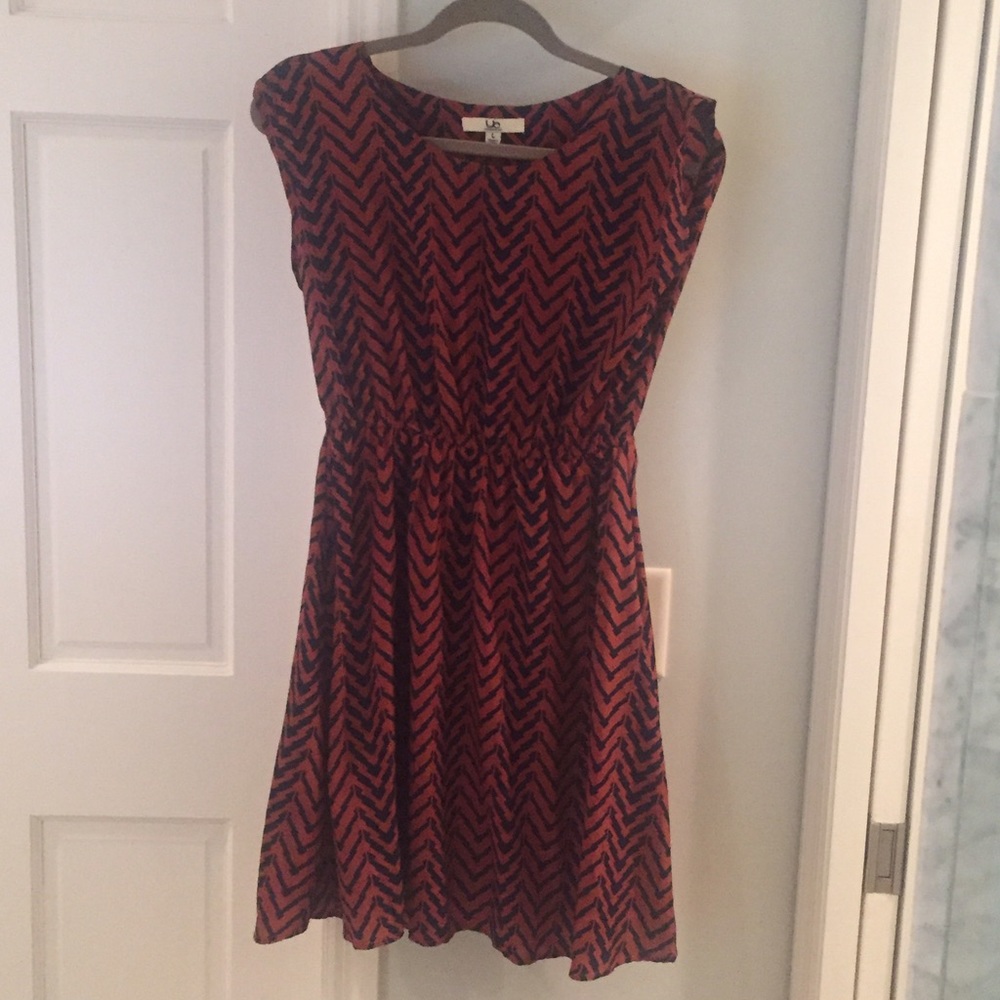 Ya dress. Large. Navy and rust.