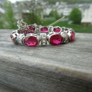 Sterling silver cubic zirconia bracelet