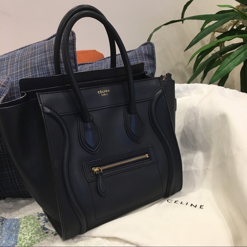 Céline micro luggage in smooth calfskin leather