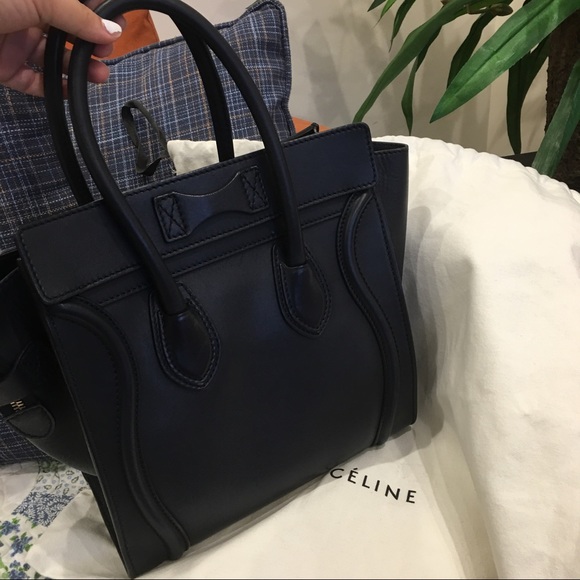 Céline micro luggage in smooth calfskin leather - Picture 7 of 8