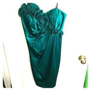 NWT Maggy London Emerald Strapless Dress Size 6