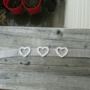 Sterling silver rhodium plated bracelet