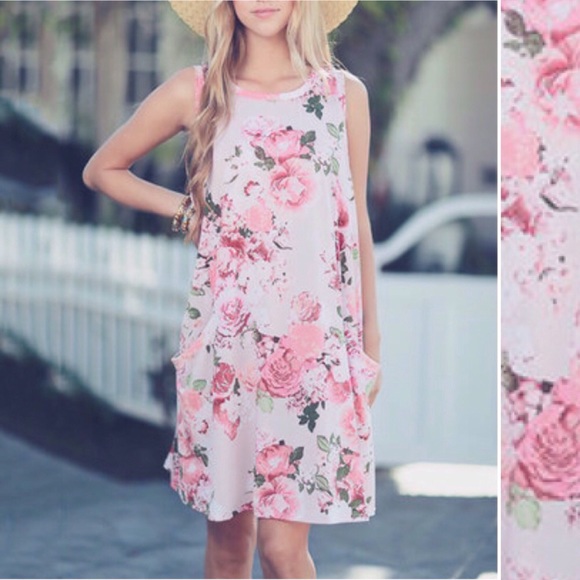 Sun n Moon Dresses & Skirts - ❇️SUMMER SALE❇️HP Pink Floral Sleeveless Dress