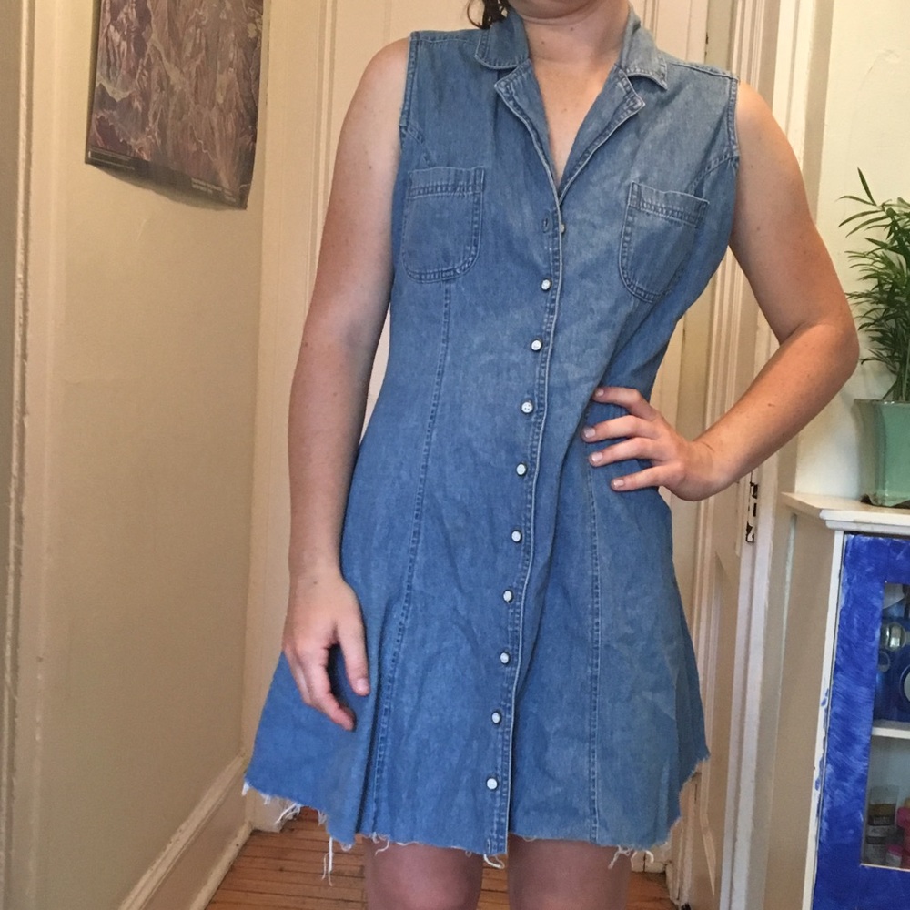 Denim Button Up Dress