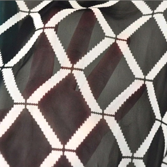 Chiffon Hi Low Tank Top M Boutique Argyle Diamond - Picture 4 of 4