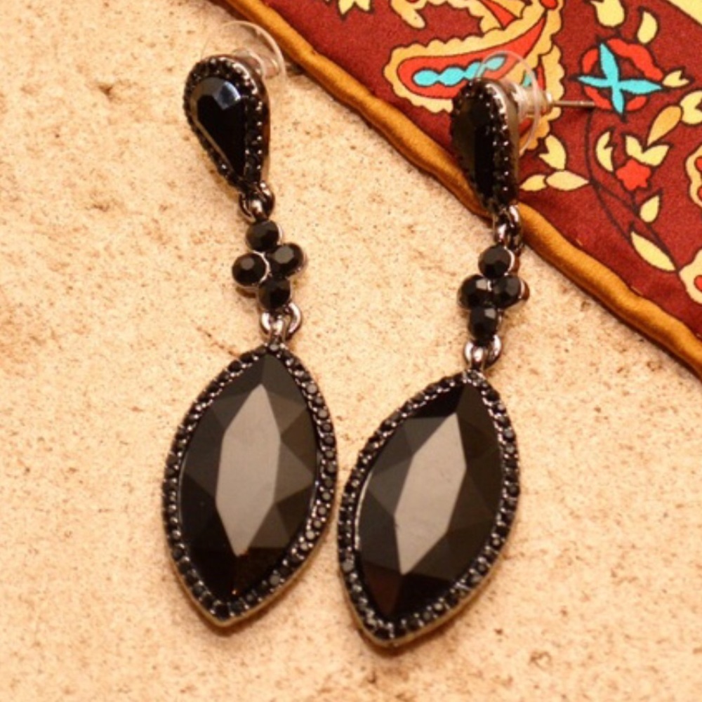 🔥SALE🔥 "Black Diamond" Earrings Semi Precious