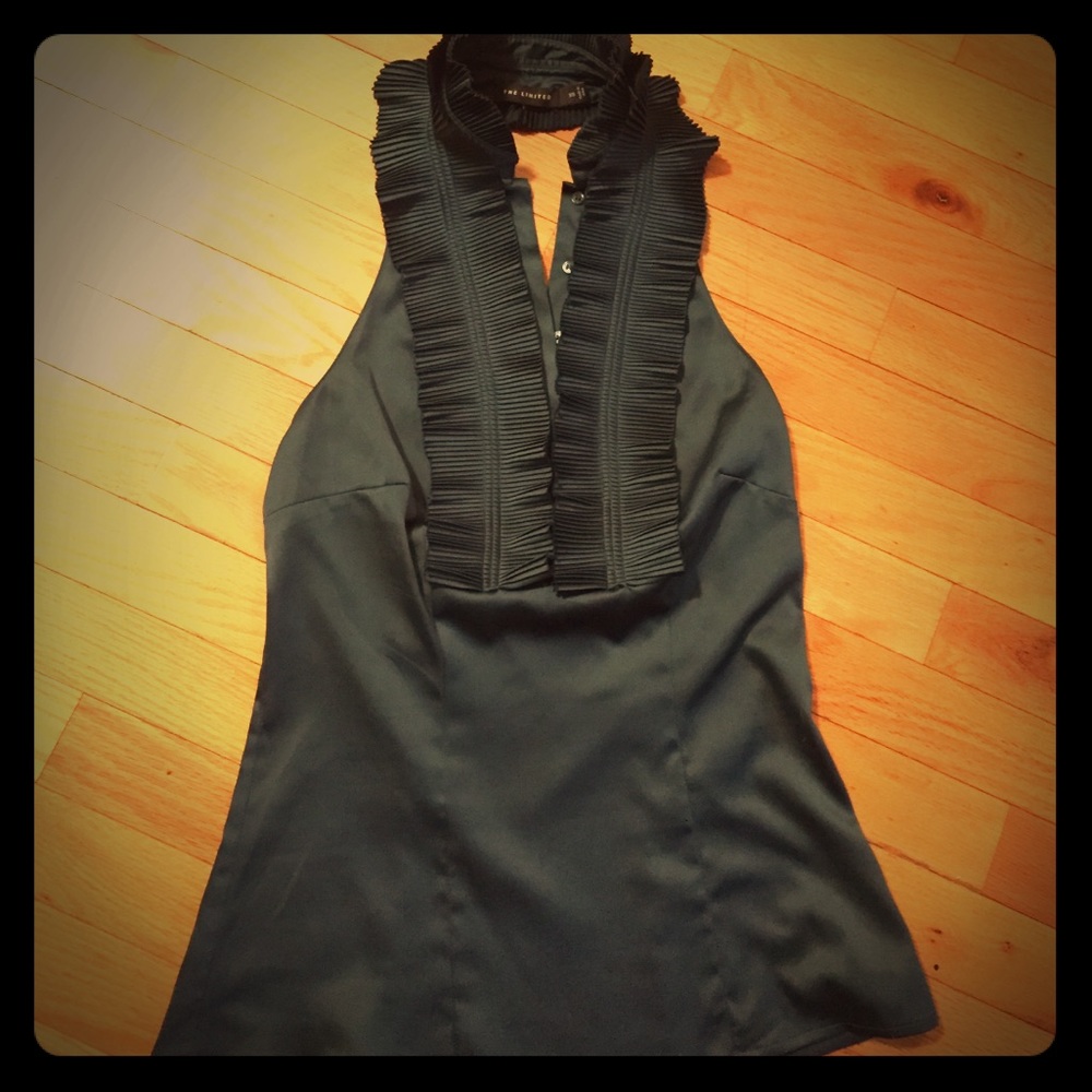 The Limited teal green silk top