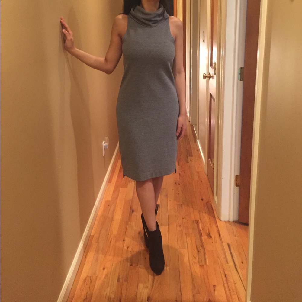 Grey mid-length dress